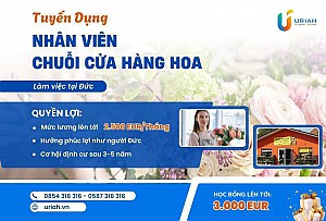 Tuyển dụng nhân viên chuỗi cửa hàng hoa tại đức: cơ hội nhận học bổng lên tới 3.000 EUR