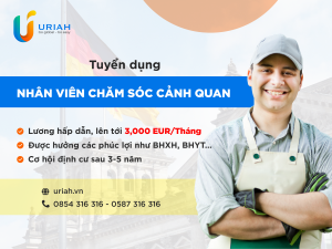 Tuyển dụng Nhân viên chăm sóc cảnh quan làm việc tại Đức – Thu nhập hấp dẫn, cơ hội định cư lâu dài